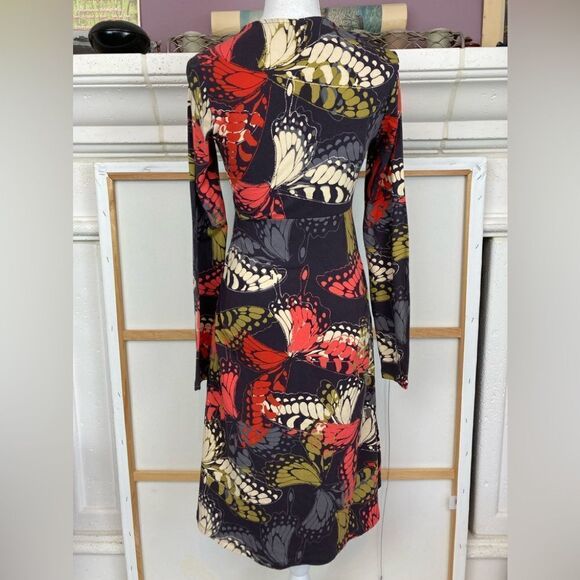 CABi monarch butterfly bodycon dress hugs curves sexy neckline NWOT🌷 - Picture 5 of 8